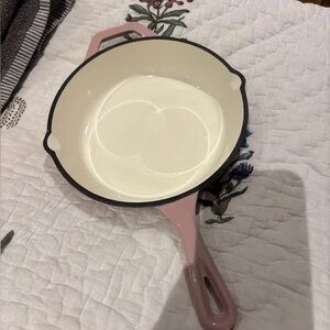 Pink and Cream Cast Iron Skillet